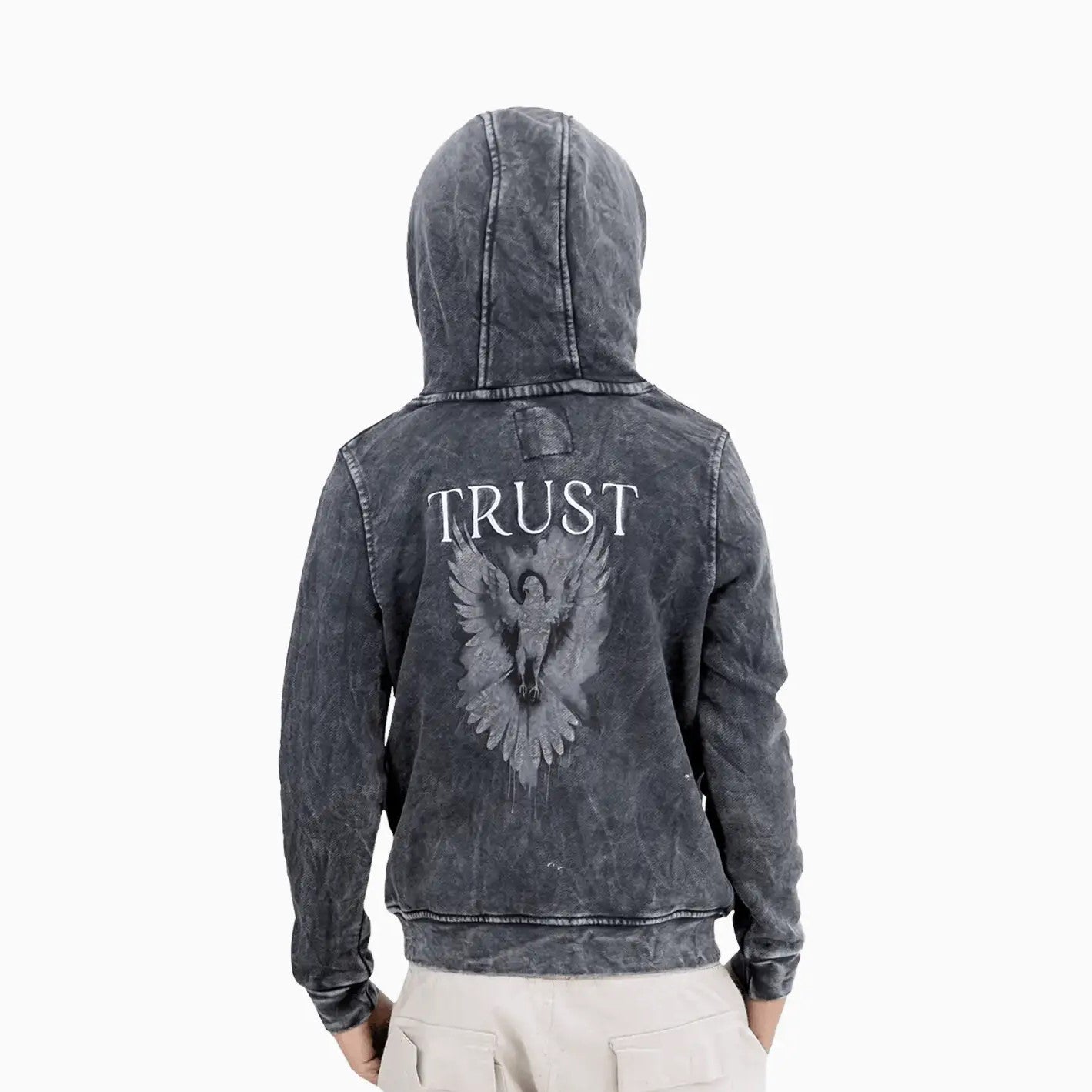 Kid's Washed Pigeon Pull Over Hoodie