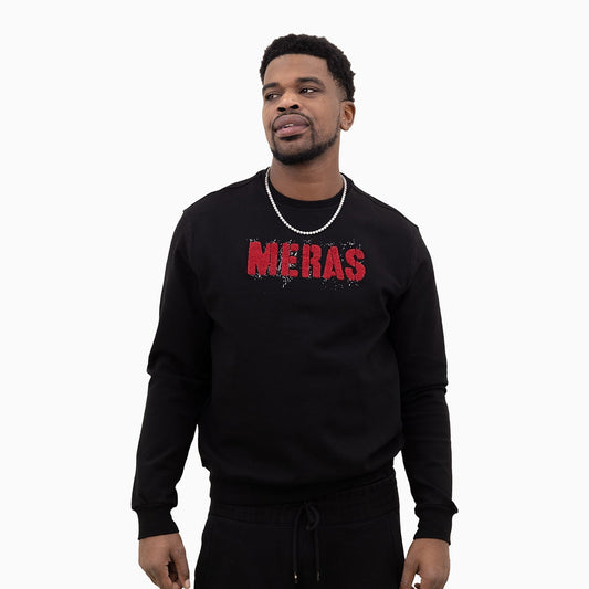 Men's Chenille Patch Crew Neck Sweatshirt