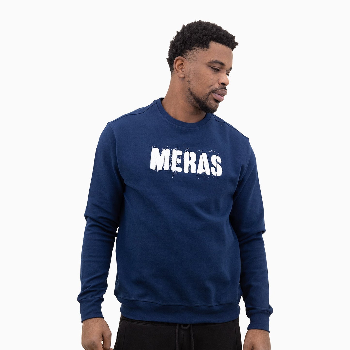 Men's Chenille Patch Crew Neck Sweatshirt