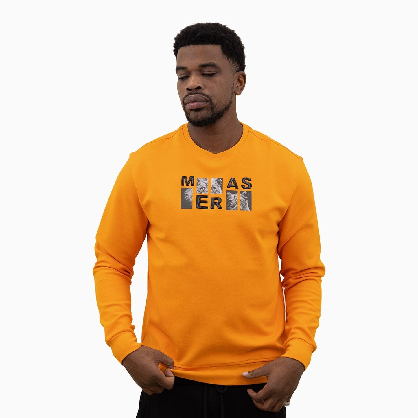 Men's Lion Graphic Crew Neck Sweatshirt