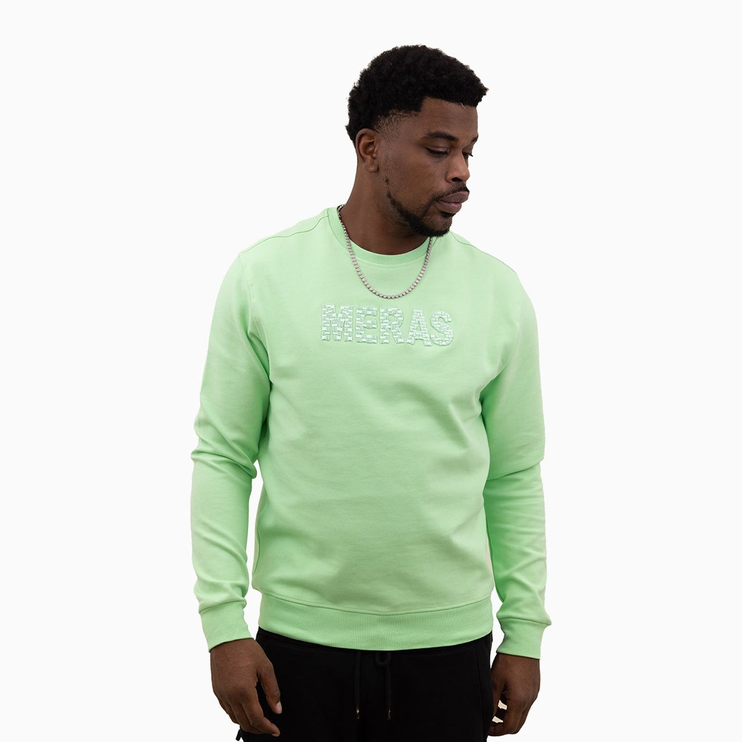 Men's Embroidery Crew Neck Sweatshirt