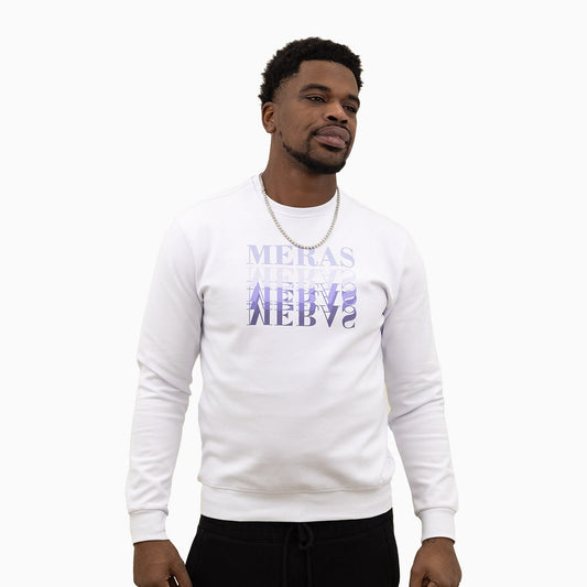 Men's Gradient Text Crew Neck Sweatshirt