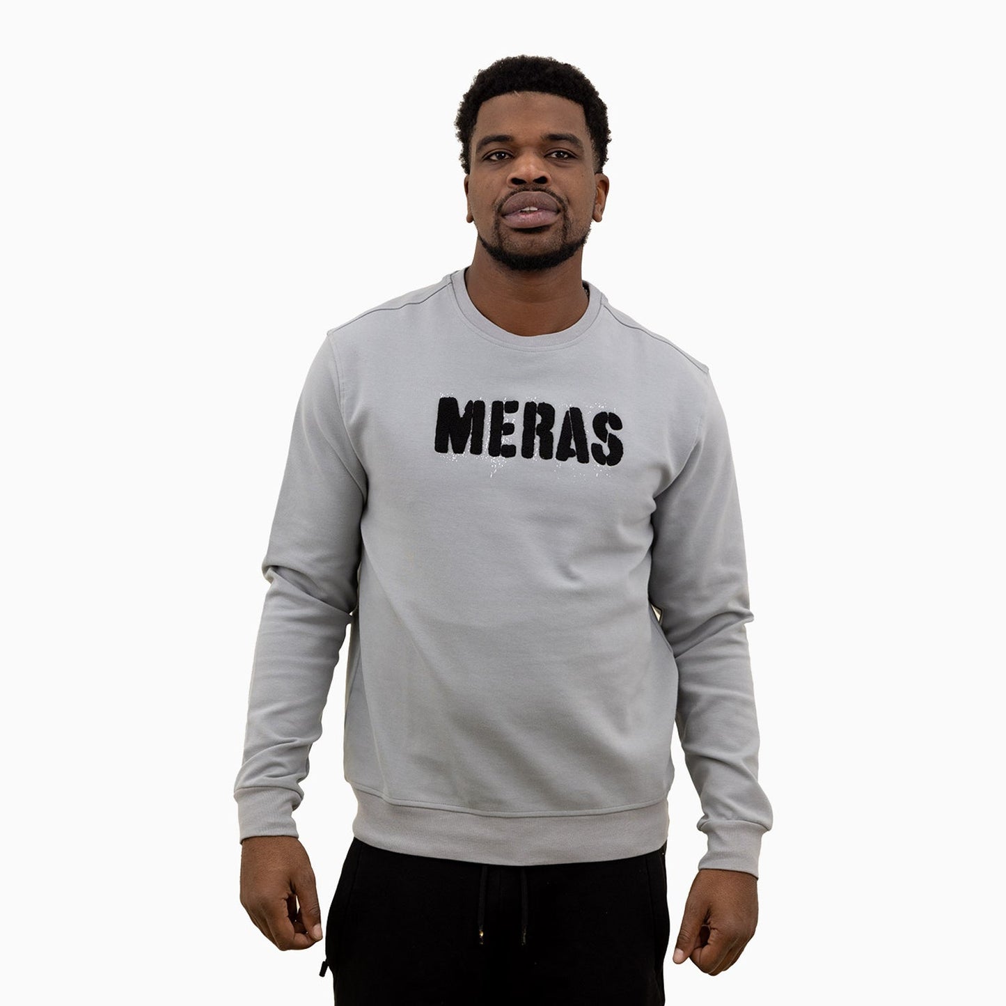 Men's Chenille Patch Crew Neck Sweatshirt