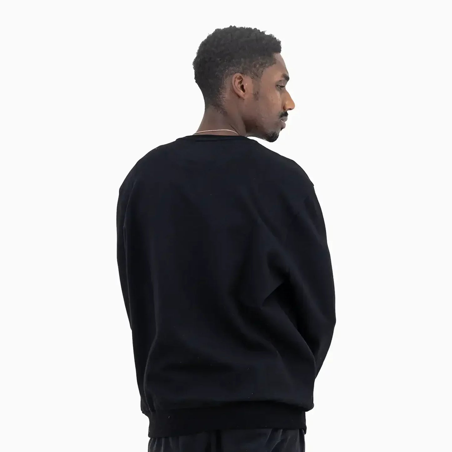 Men's Girl Sad Face Crew Neck Sweatshirt