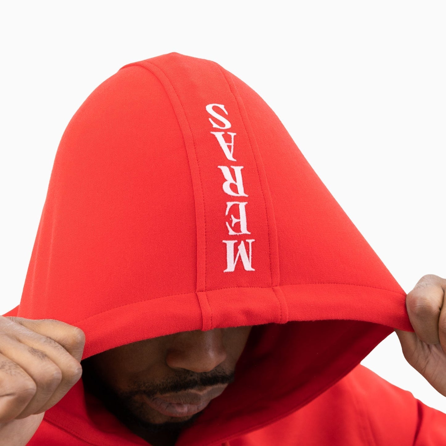 Men's Flock Printed Pull Over Hoodie