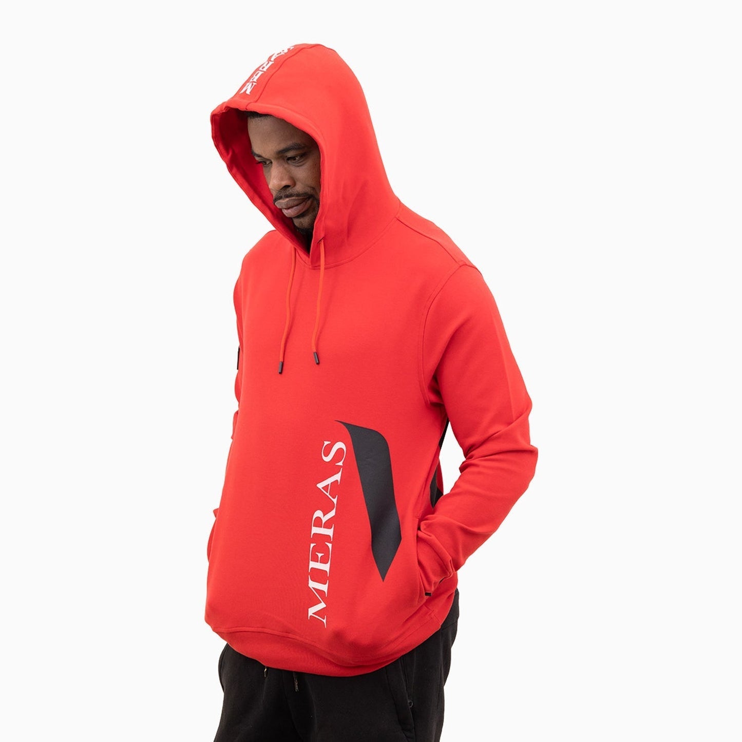 Men's Flock Printed Pull Over Hoodie