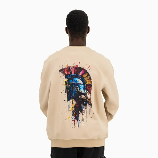 Men's Soldier Chenille Patch Crew Neck Sweatshirt