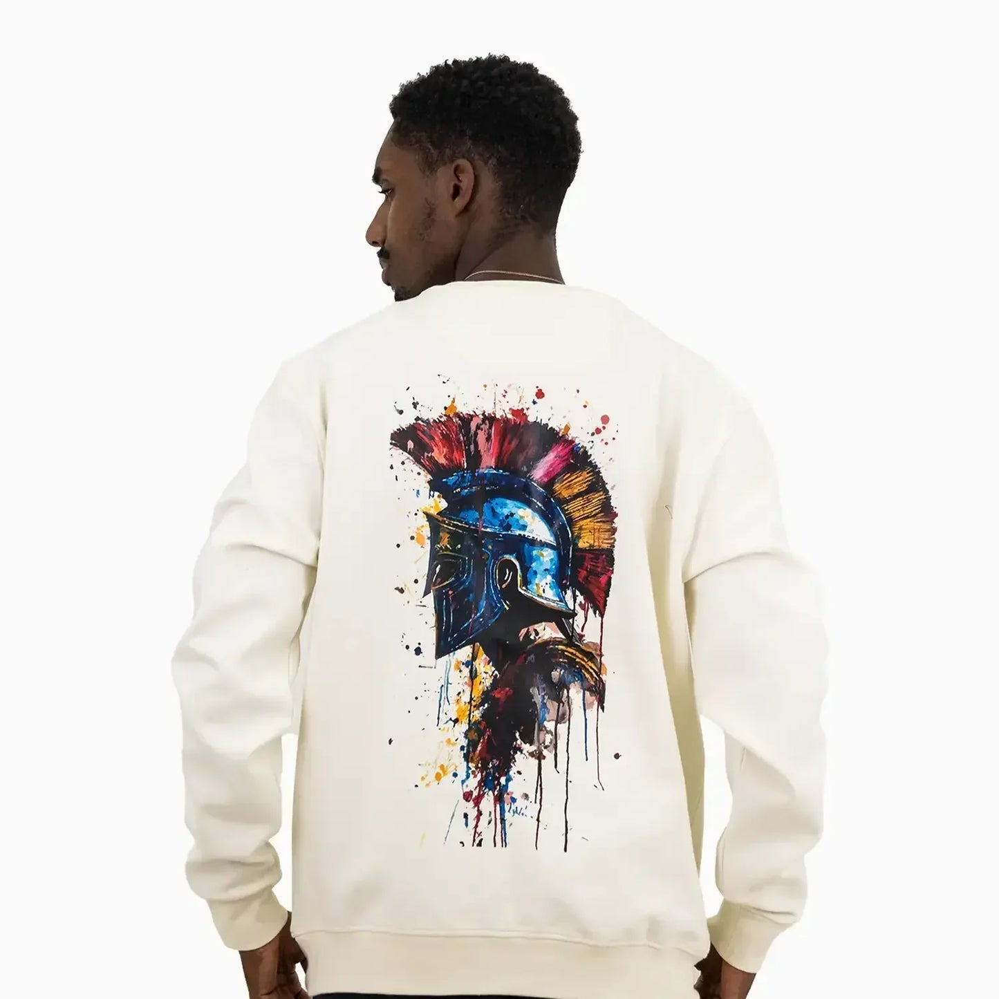 Men's Soldier Chenille Patch Crew Neck Sweatshirt