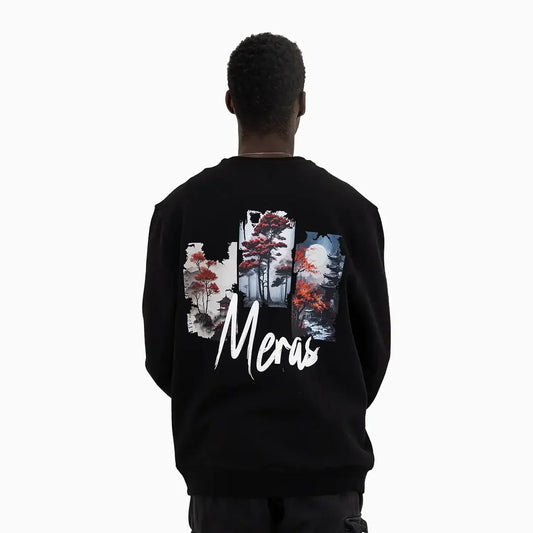 Men's Tree Graphic Crew Neck Sweatshirt