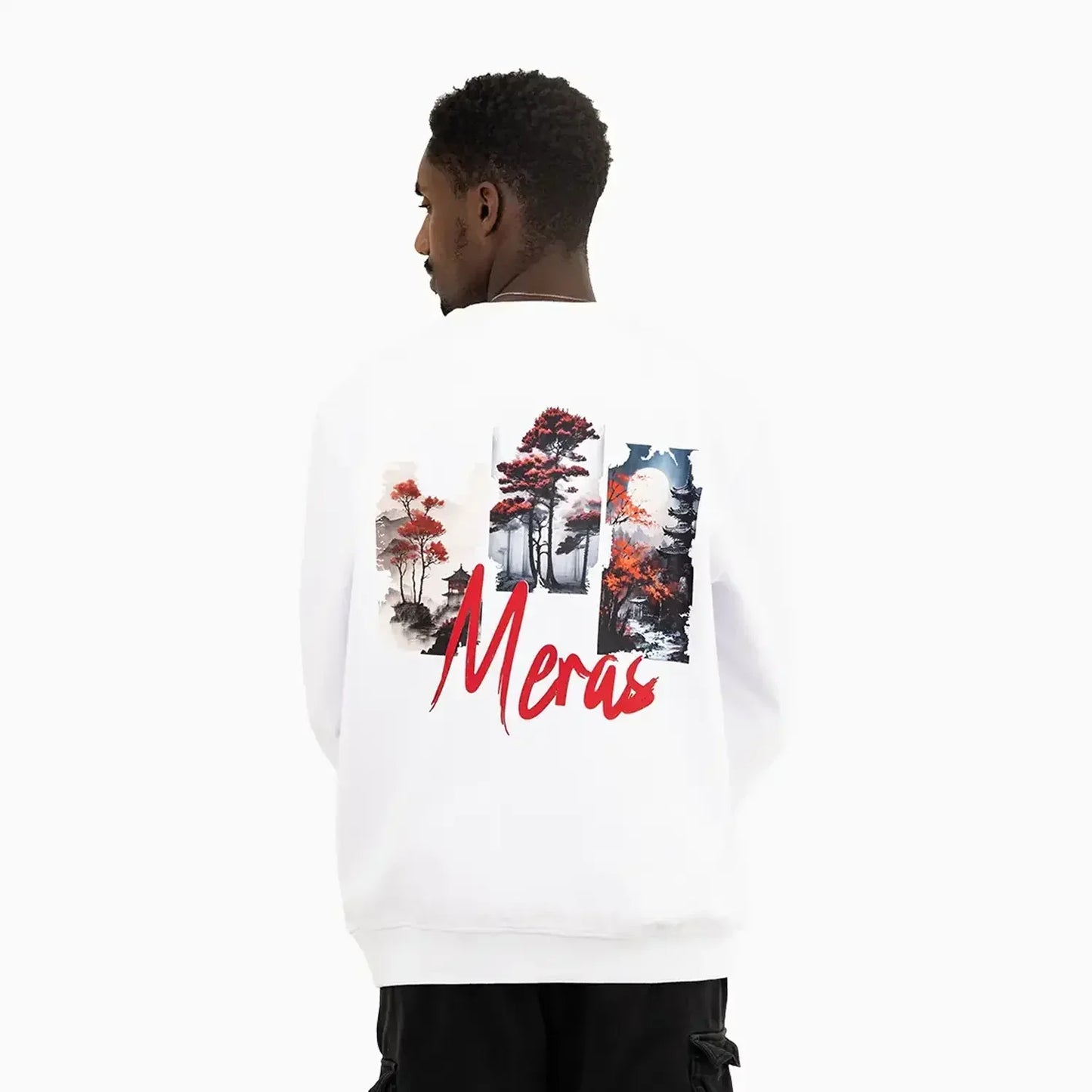 Men's Tree Graphic Crew Neck Sweatshirt