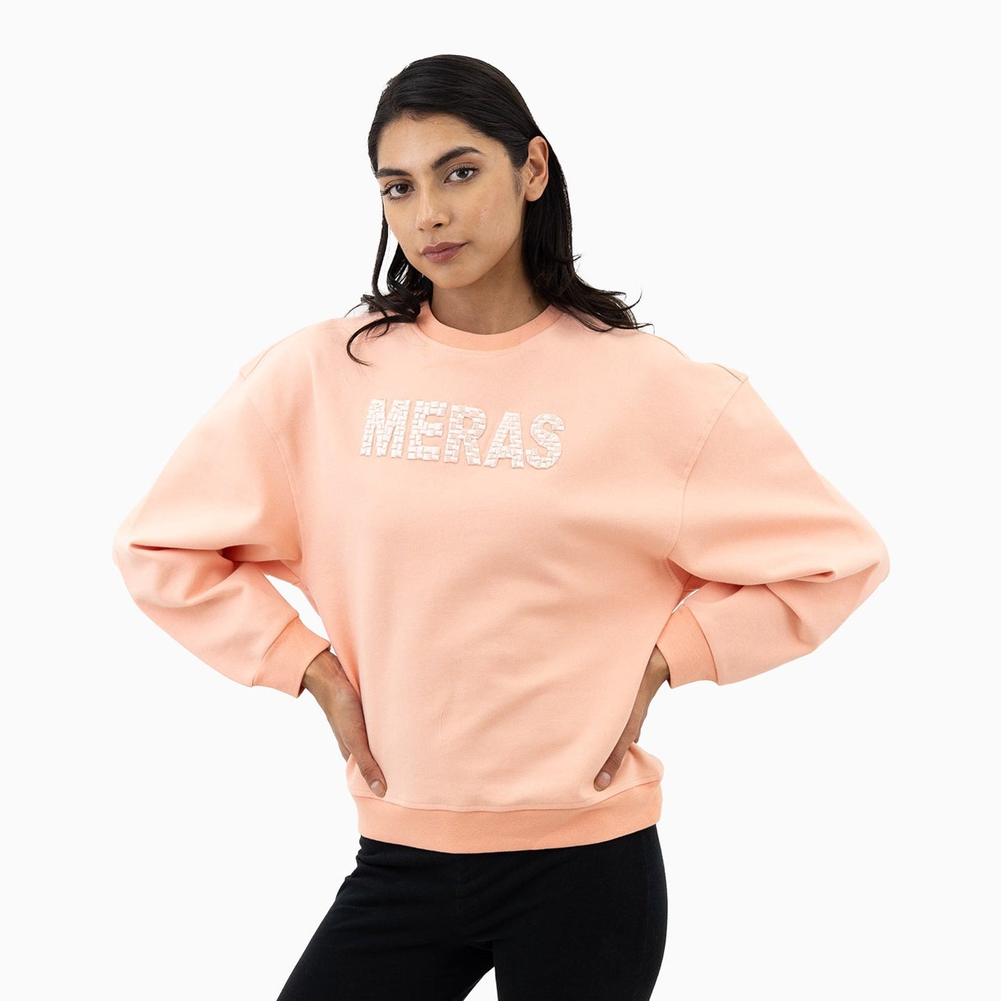 Women's Embroidery Crew Neck Sweatshirt