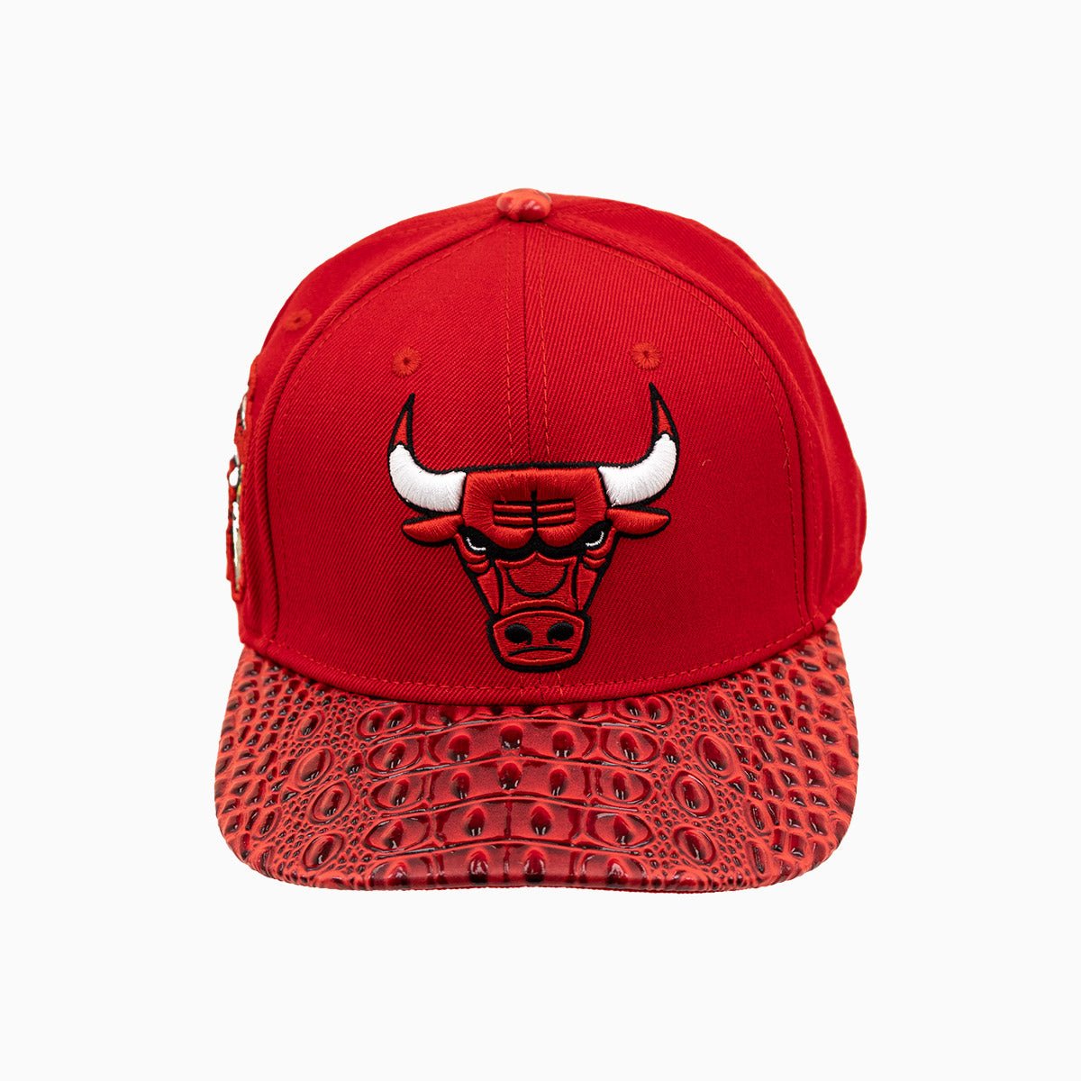 Chicago Bulls NBA Leather Visor Flatbrim Snapback Hat