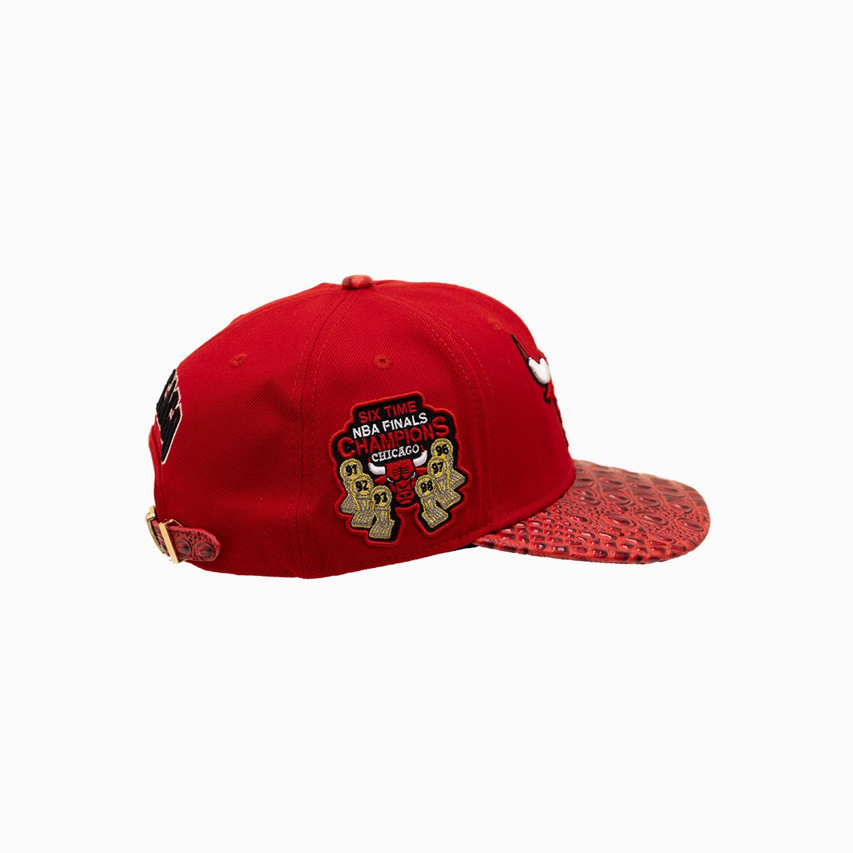Chicago Bulls NBA Leather Visor Flatbrim Snapback Hat