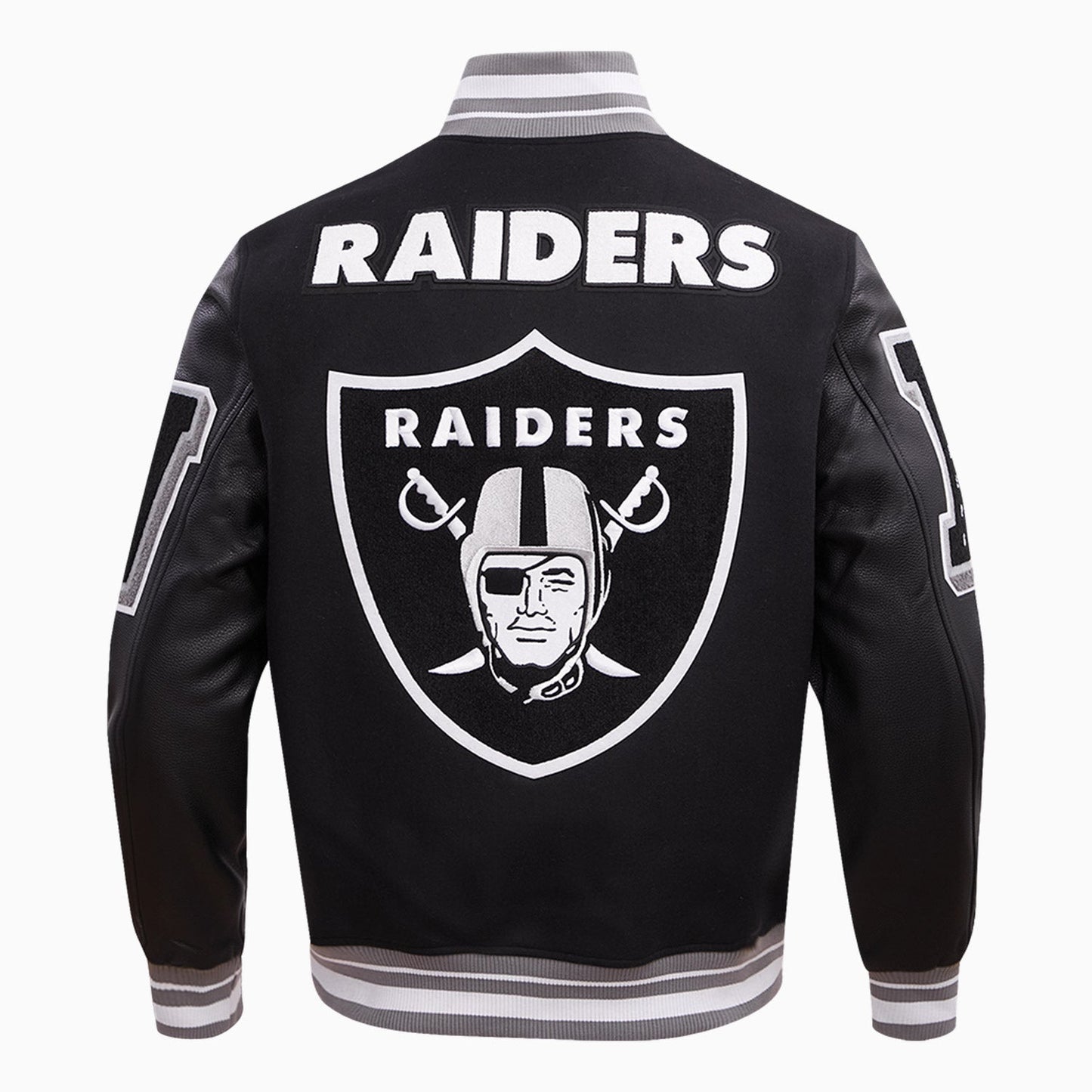 Men's Las Vegas Raiders NFL Rib Wool Varsity Jacket