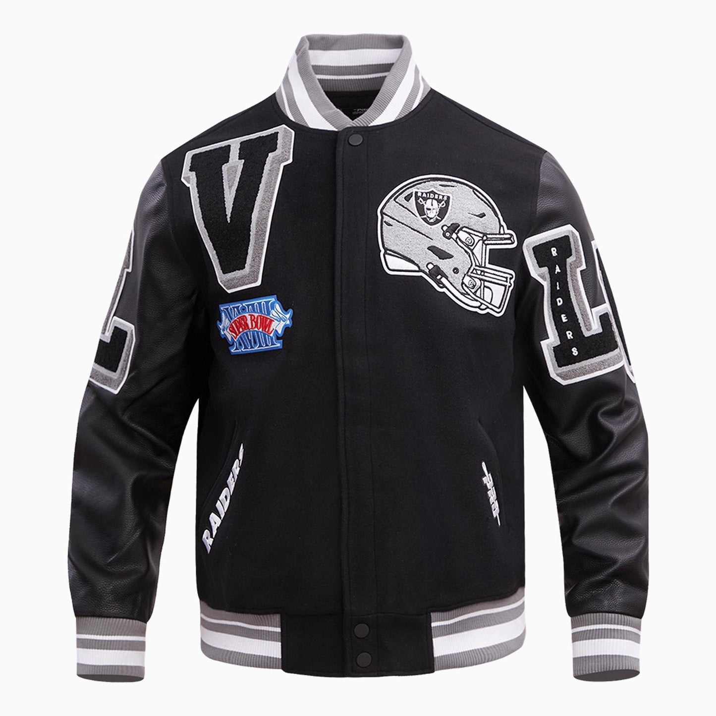 Men's Las Vegas Raiders NFL Rib Wool Varsity Jacket