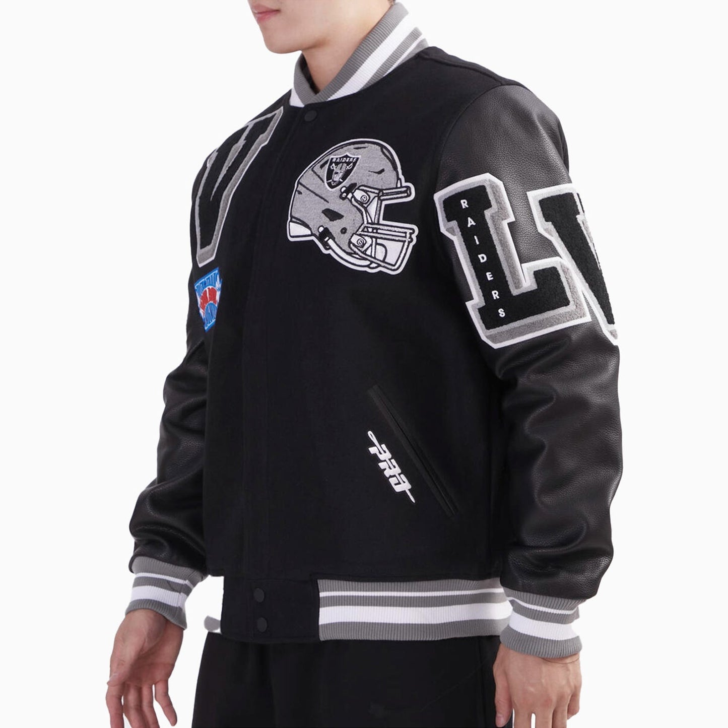 Men's Las Vegas Raiders NFL Rib Wool Varsity Jacket