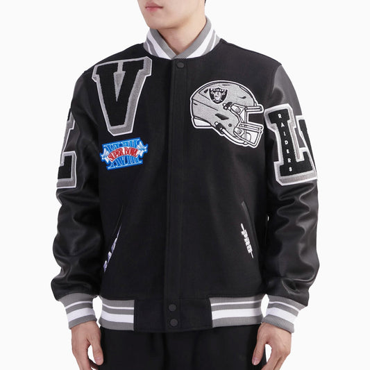 Men's Las Vegas Raiders NFL Rib Wool Varsity Jacket