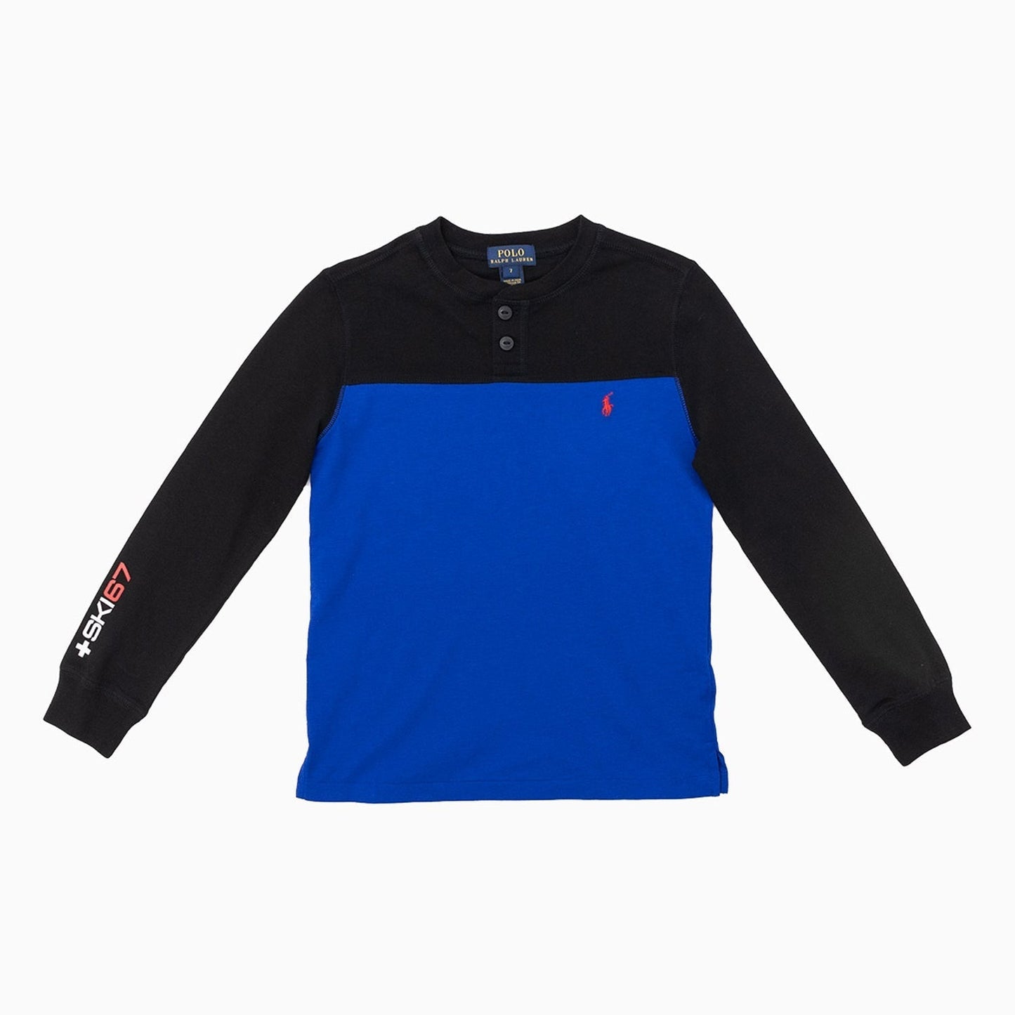 Kid's Cotton Henley Crew Neck Shirt