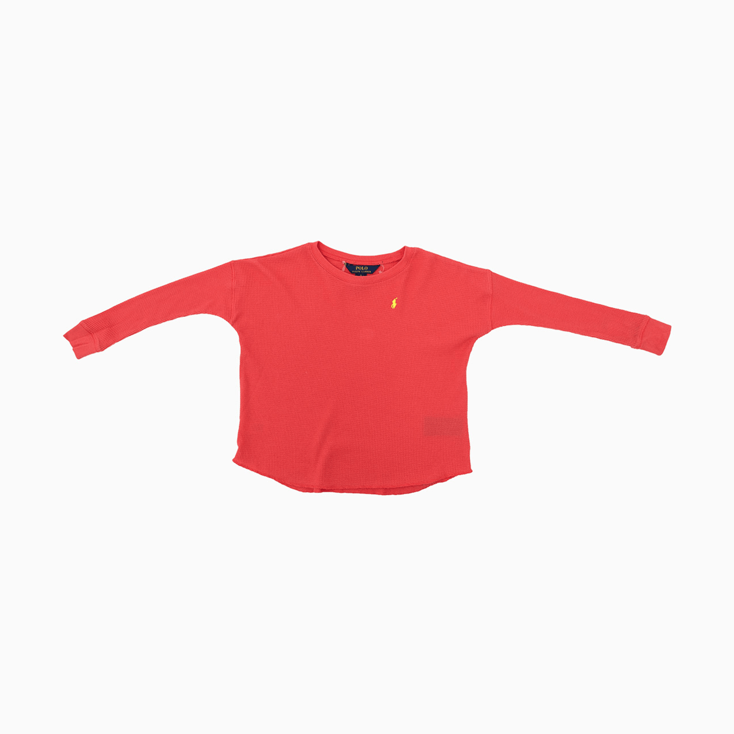 Kid's Waffle Knit Long Sleeve Crew Neck Shirt