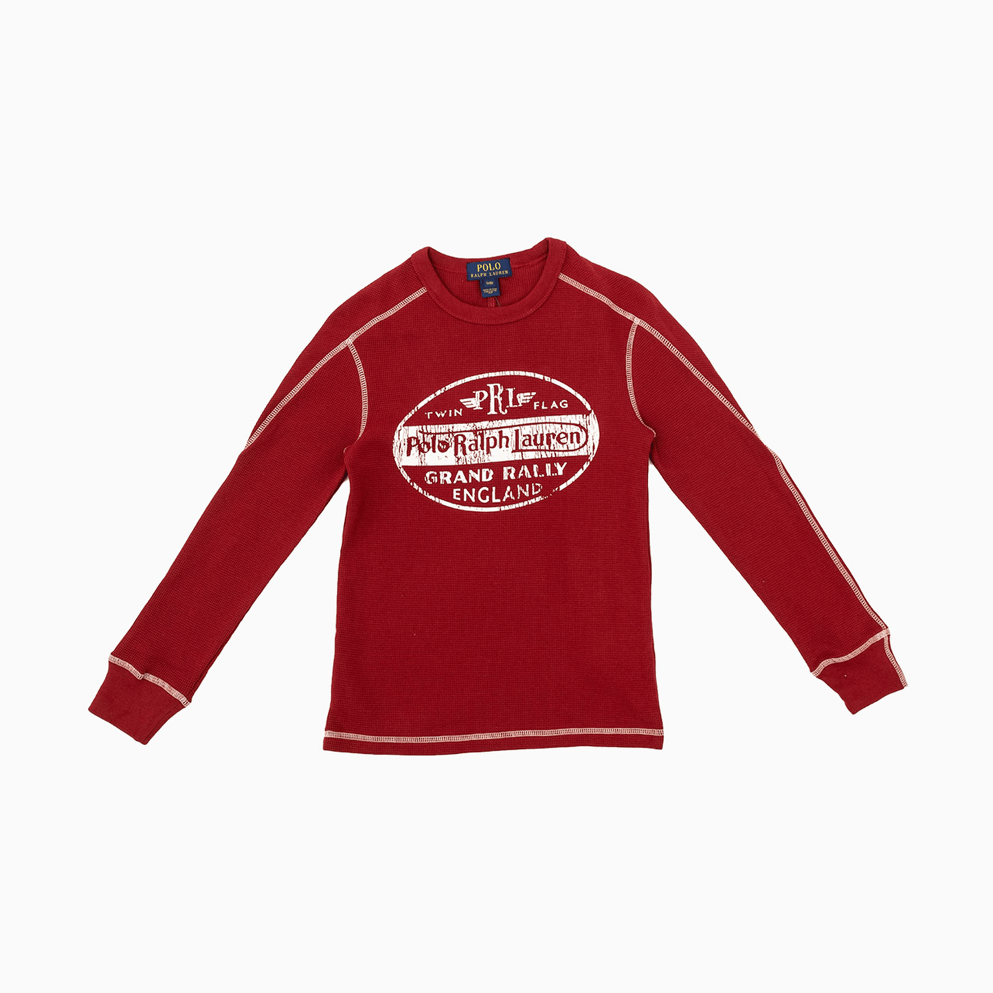 Kid's Waffle Knit Long Sleeve Crew Neck Shirt