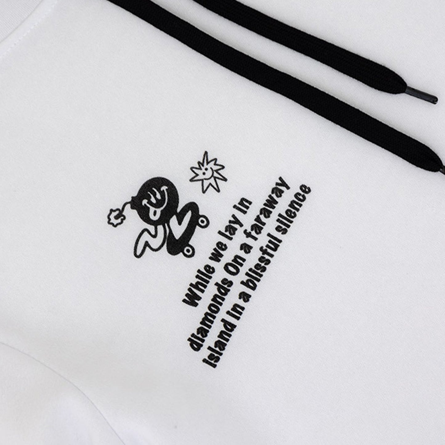 Women's Fleece Crop Graphic Pull Over Hoodie