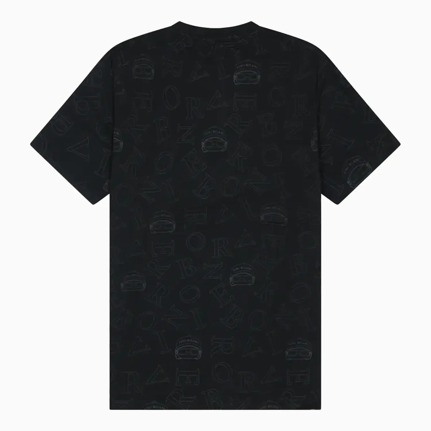Men's Black All-Over Logo Print Co-Ord Set