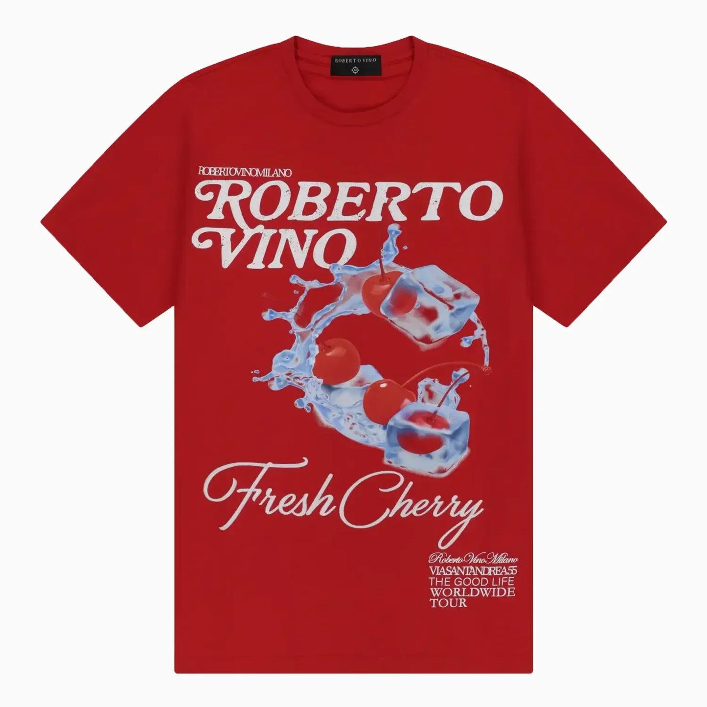 Men's Fresh Cherry Crew Neck T-Shirt