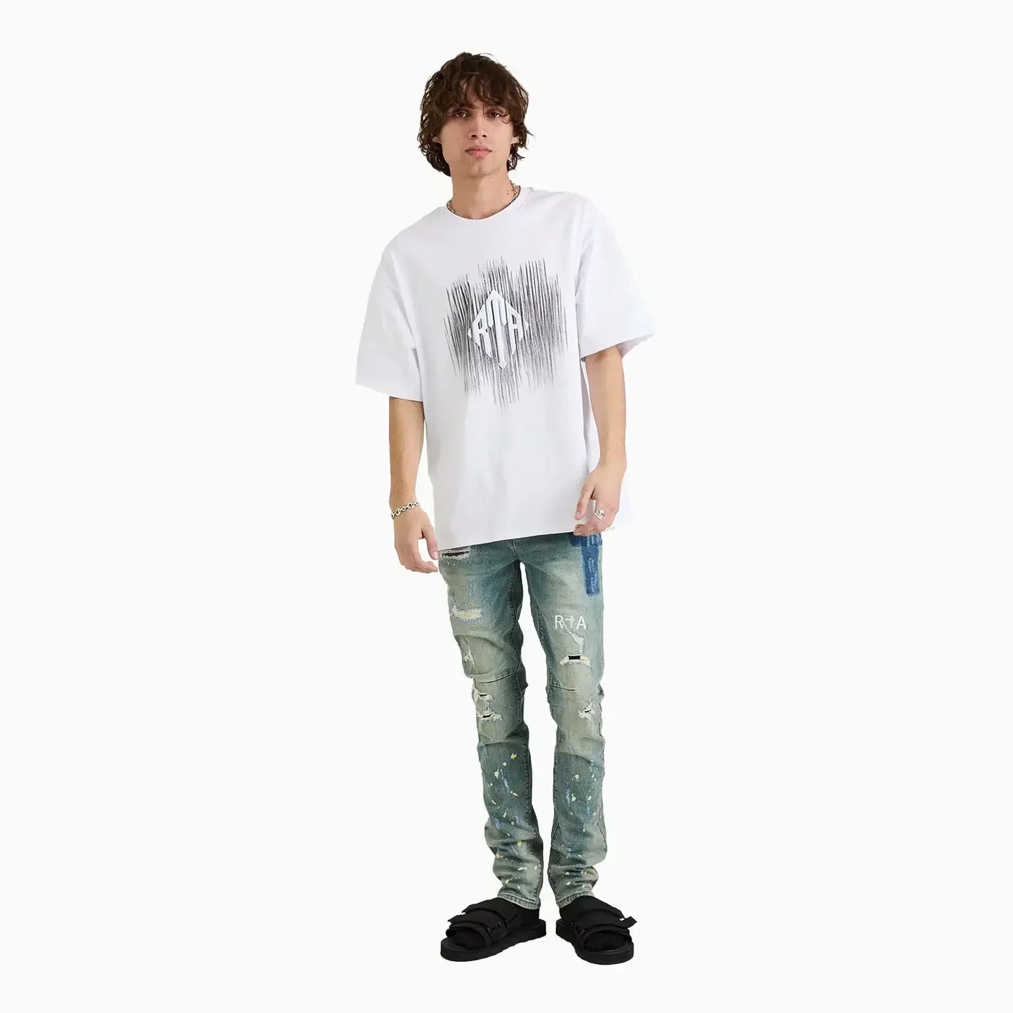 Men's Colin Etched Monogram Crew T-Shirt