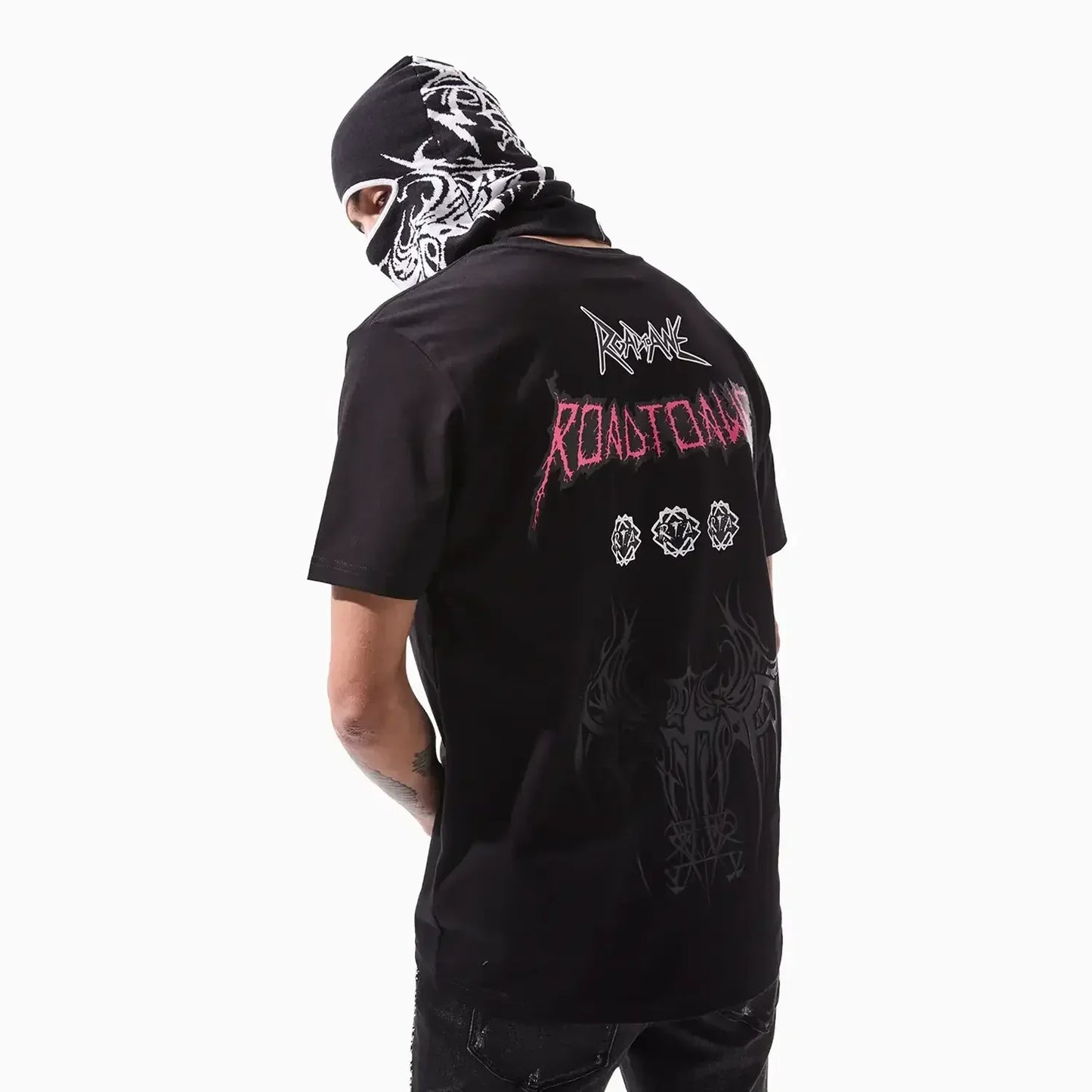 Men's Liam Black Cyber Metal T-Shirt