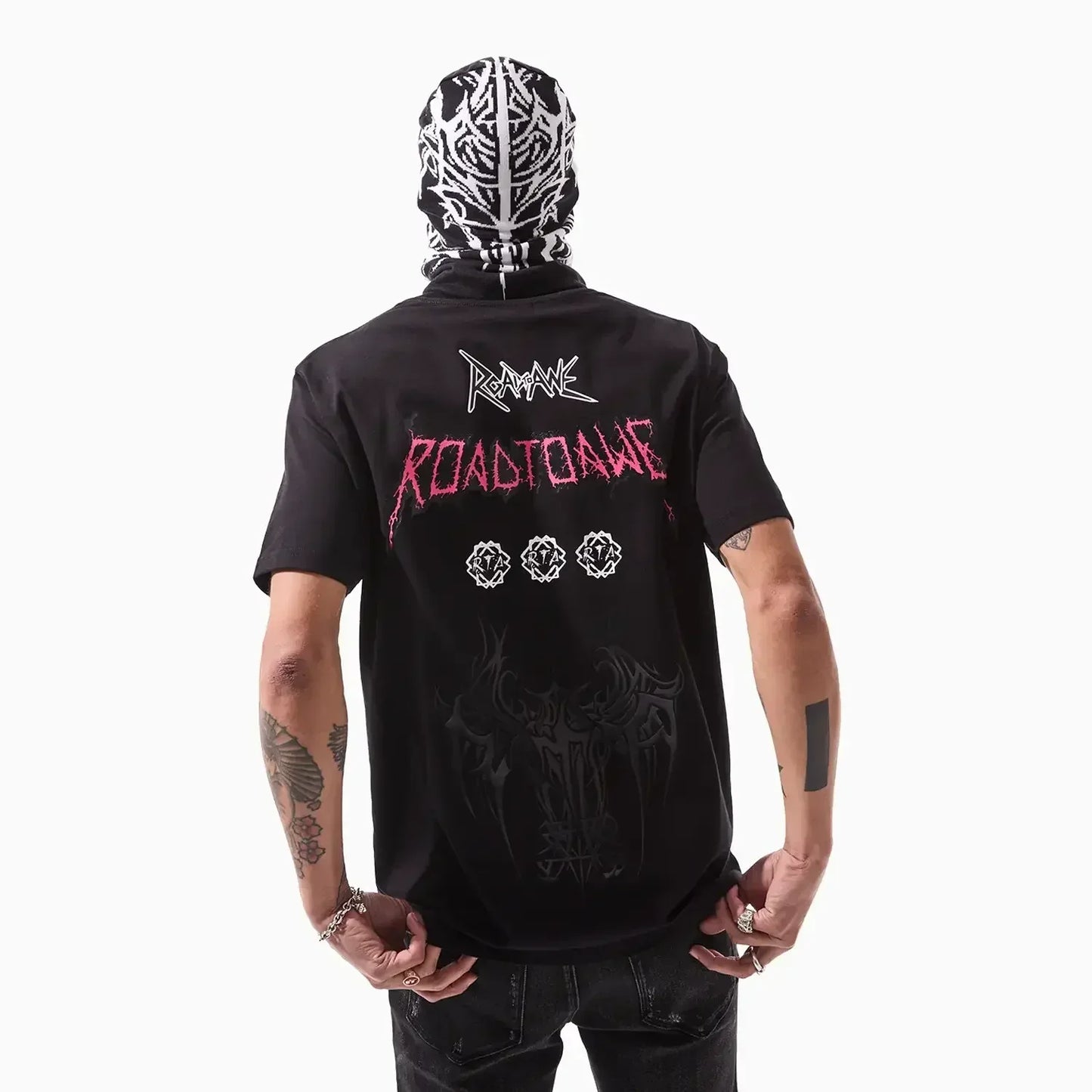 Men's Liam Black Cyber Metal T-Shirt