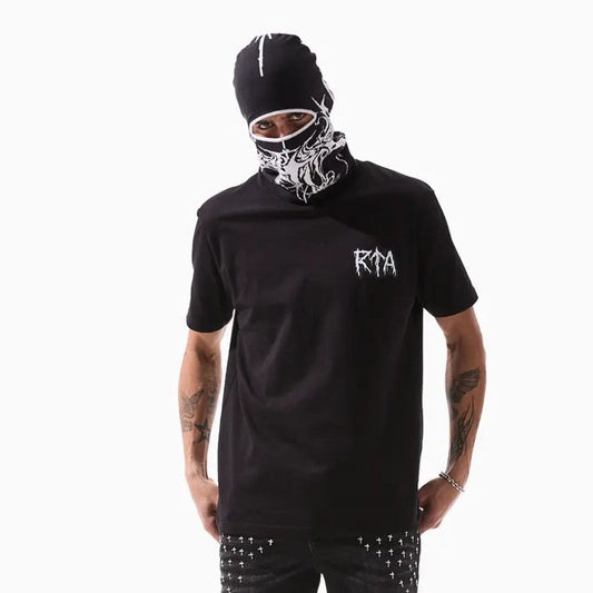 Men's Liam Black Cyber Metal T-Shirt