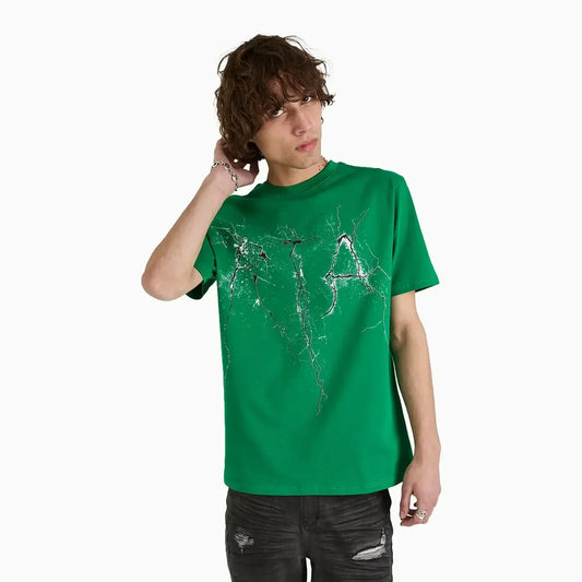 Men's Liam Green Cracked Logo T-Shirt
