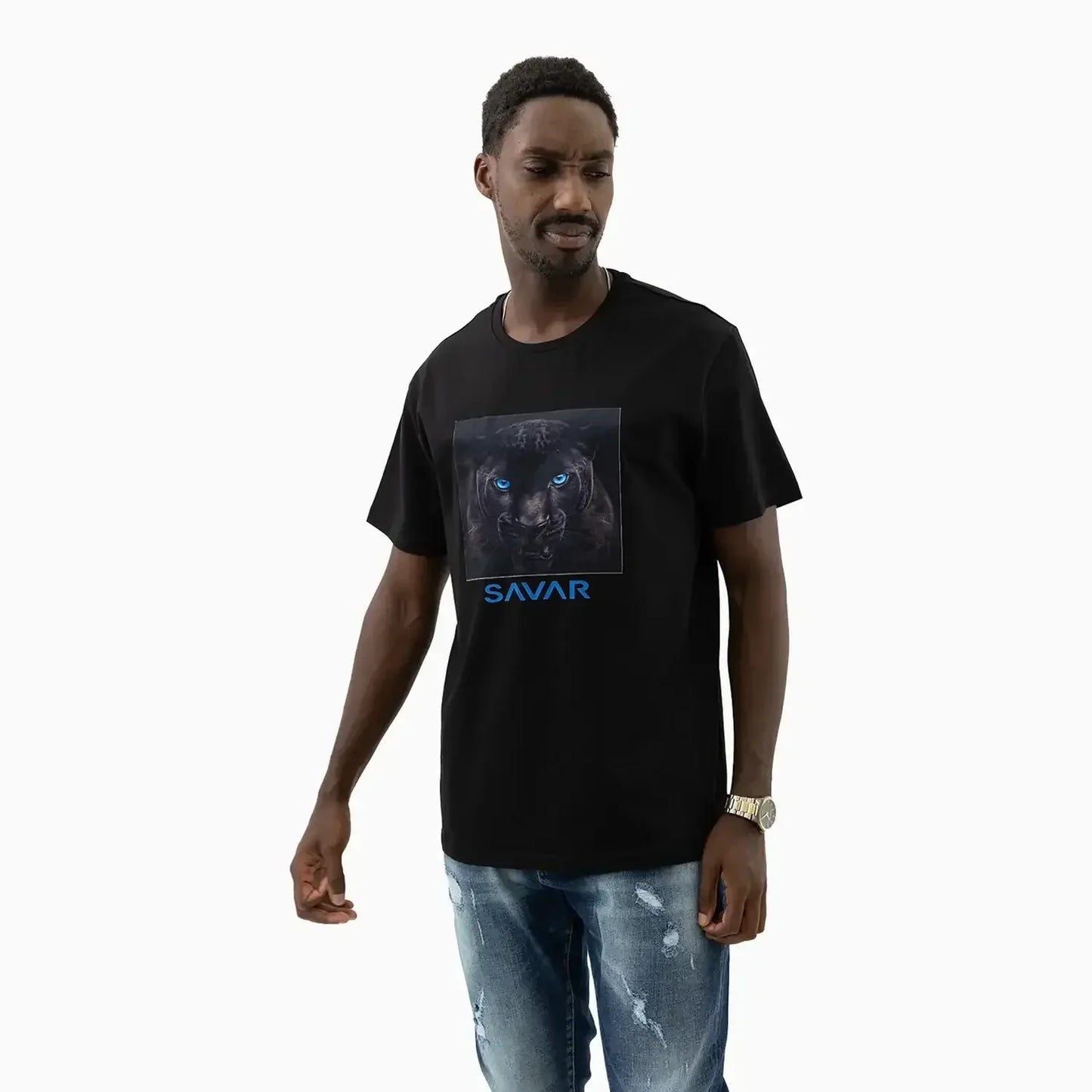Men's Black Panther Graphic Short Sleeve T-Shirt