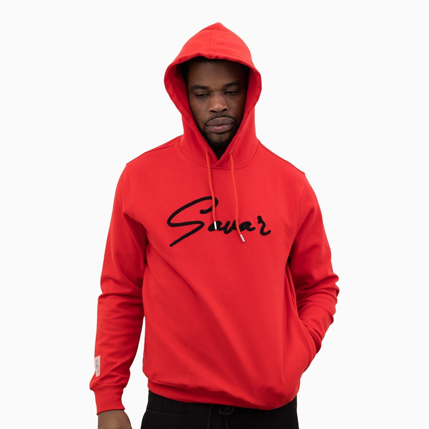 Men's Chenille Patch Pull Over Hoodie