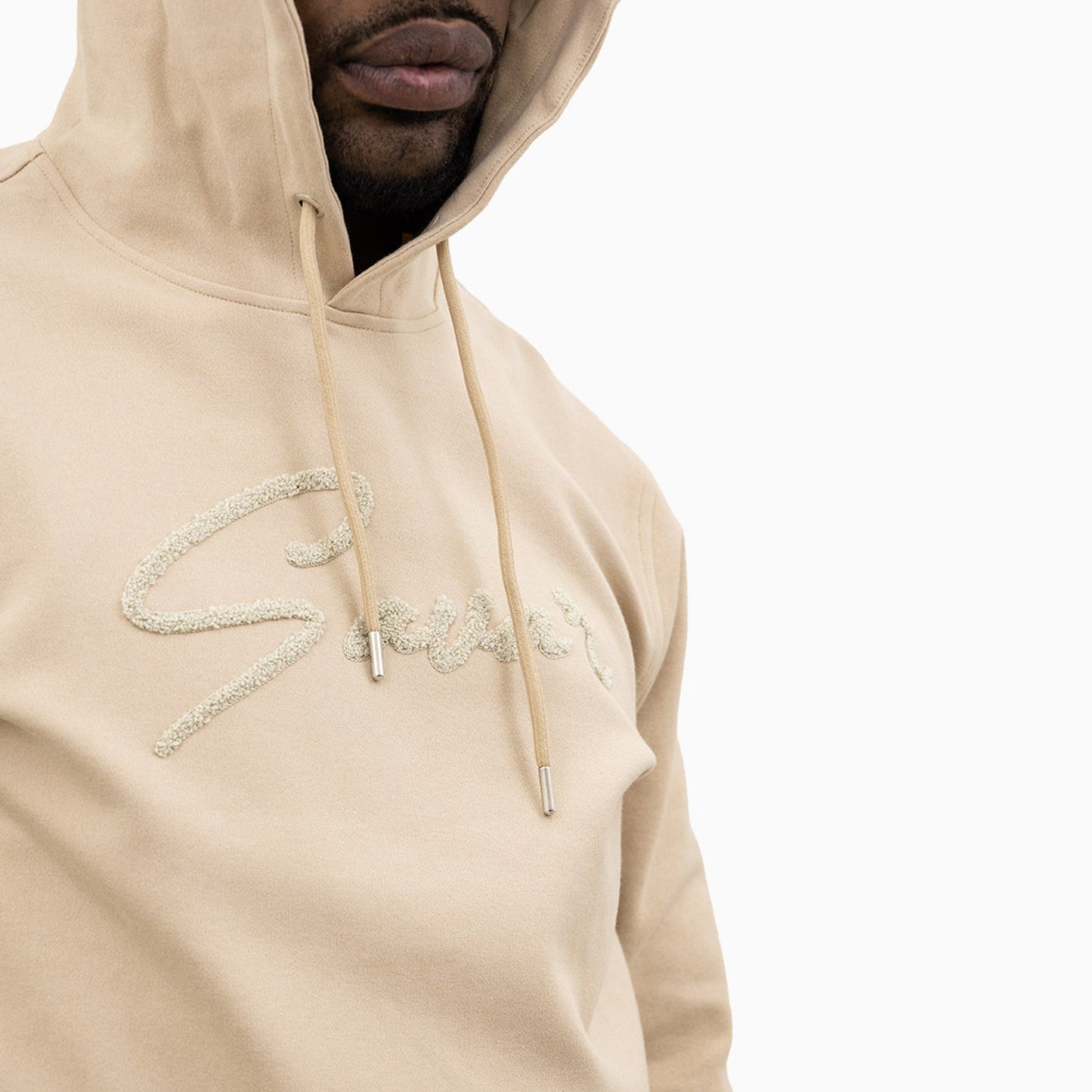 Men's Chenille Patch Pull Over Hoodie