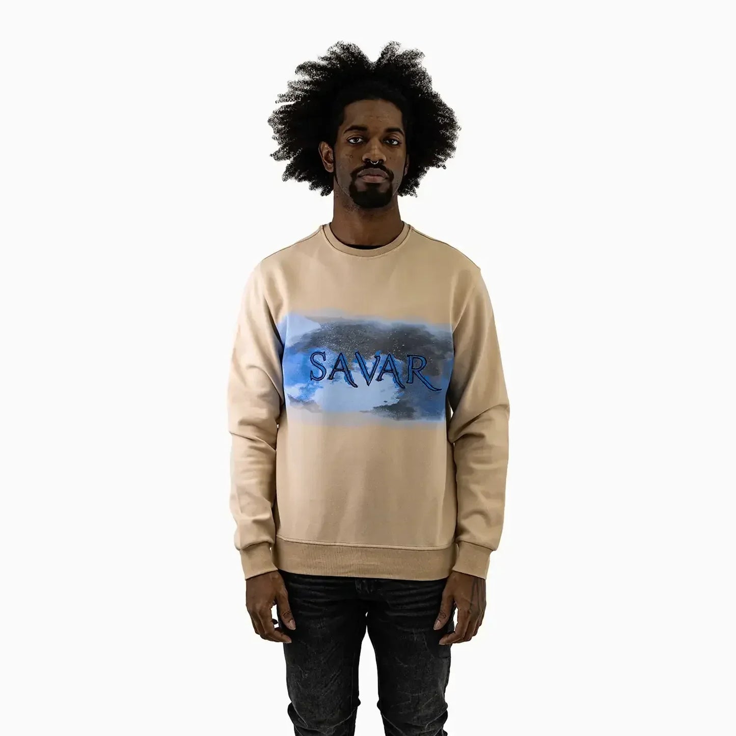 Men's Smoke Savar Logo Crew Neck Sweatshirt