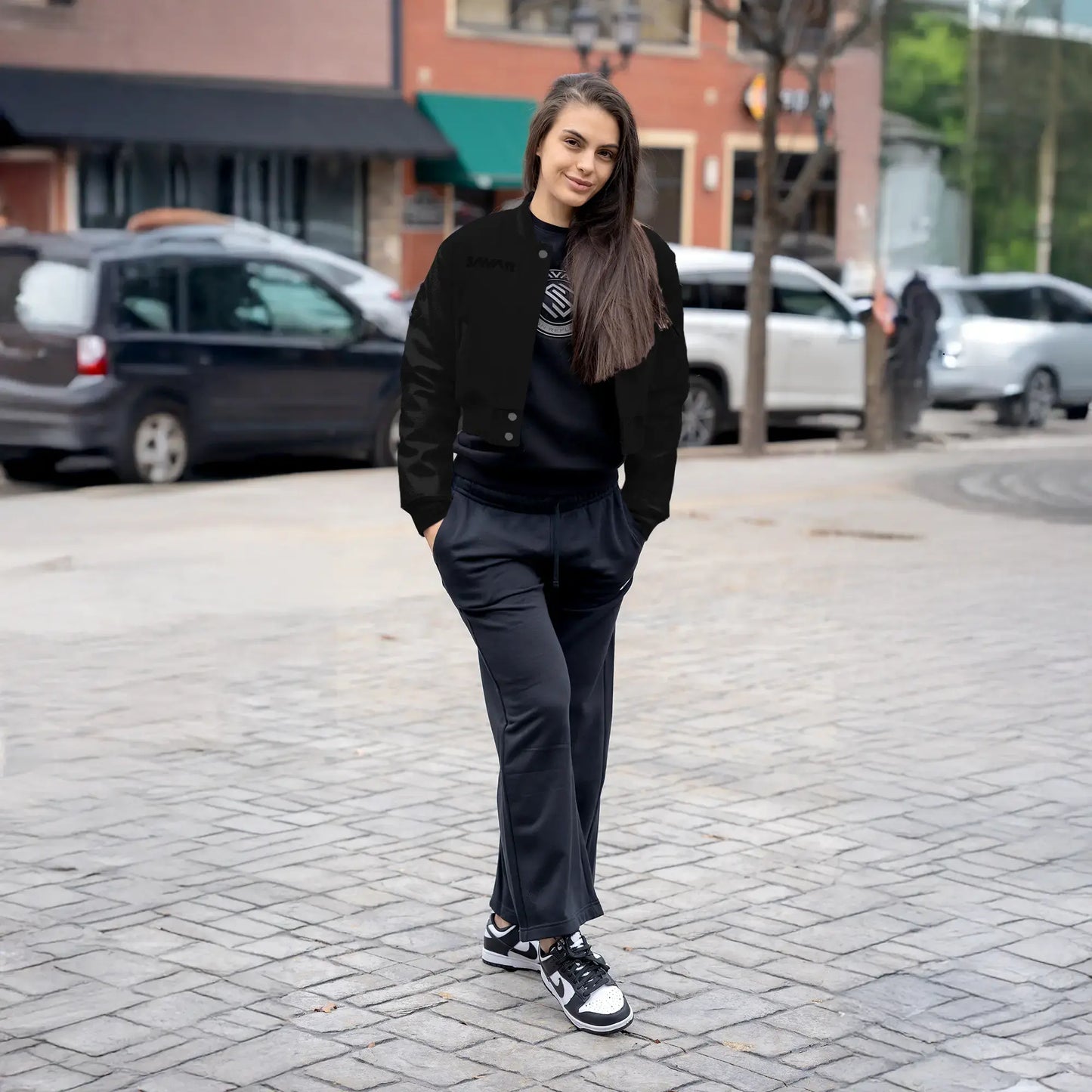 Women's Circle Wool Varsity Jacket