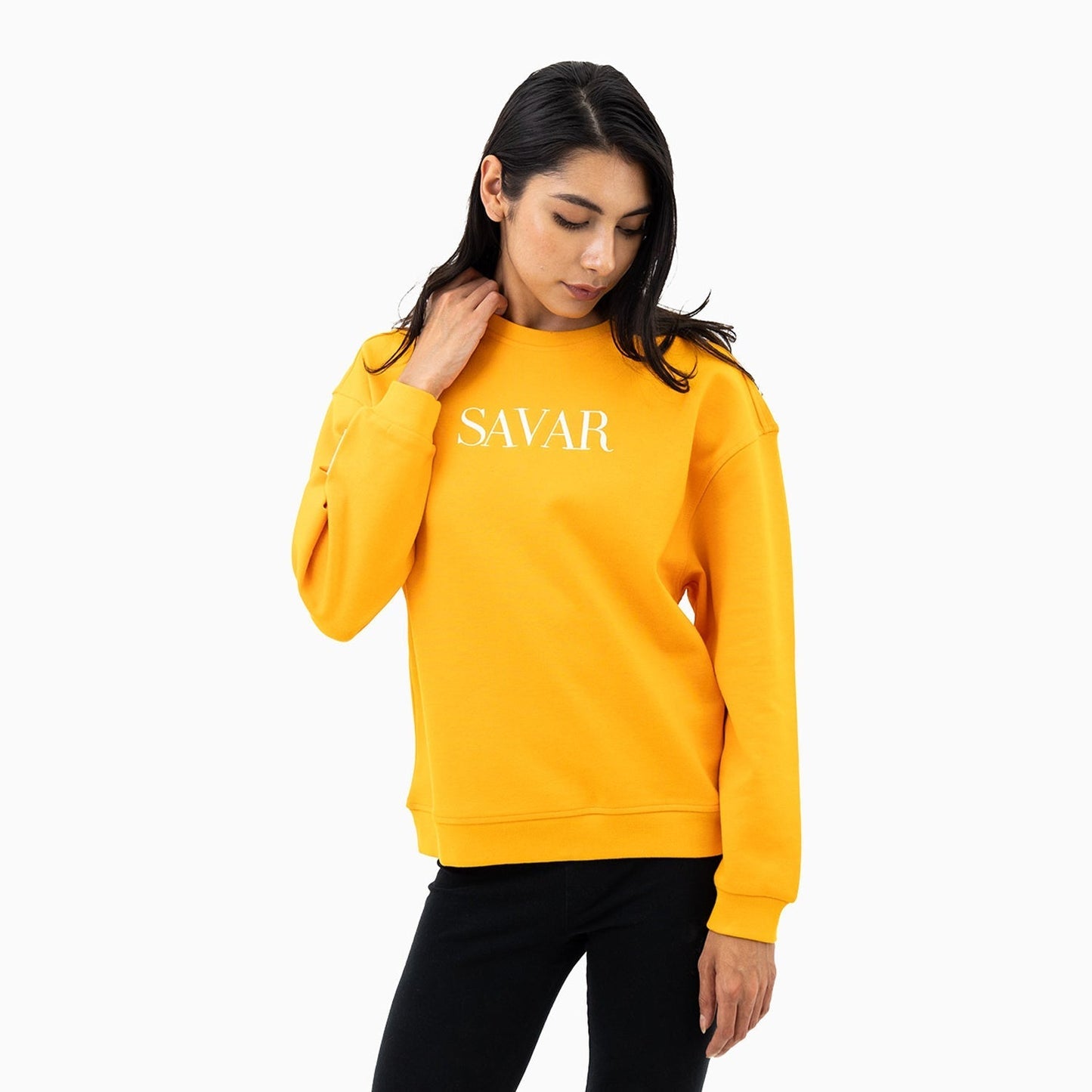Women's Embroidery Crew Neck Sweatshirt