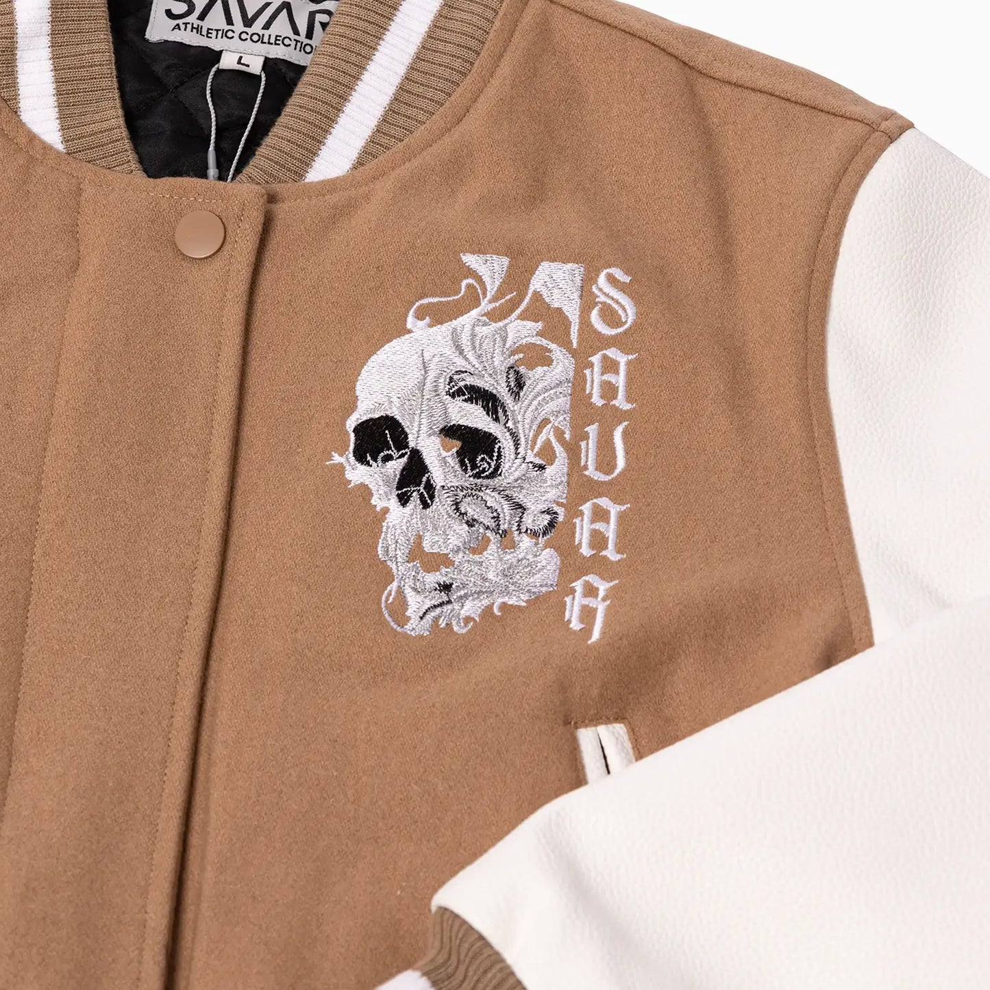Women's Skull Wool Varsity Jacket