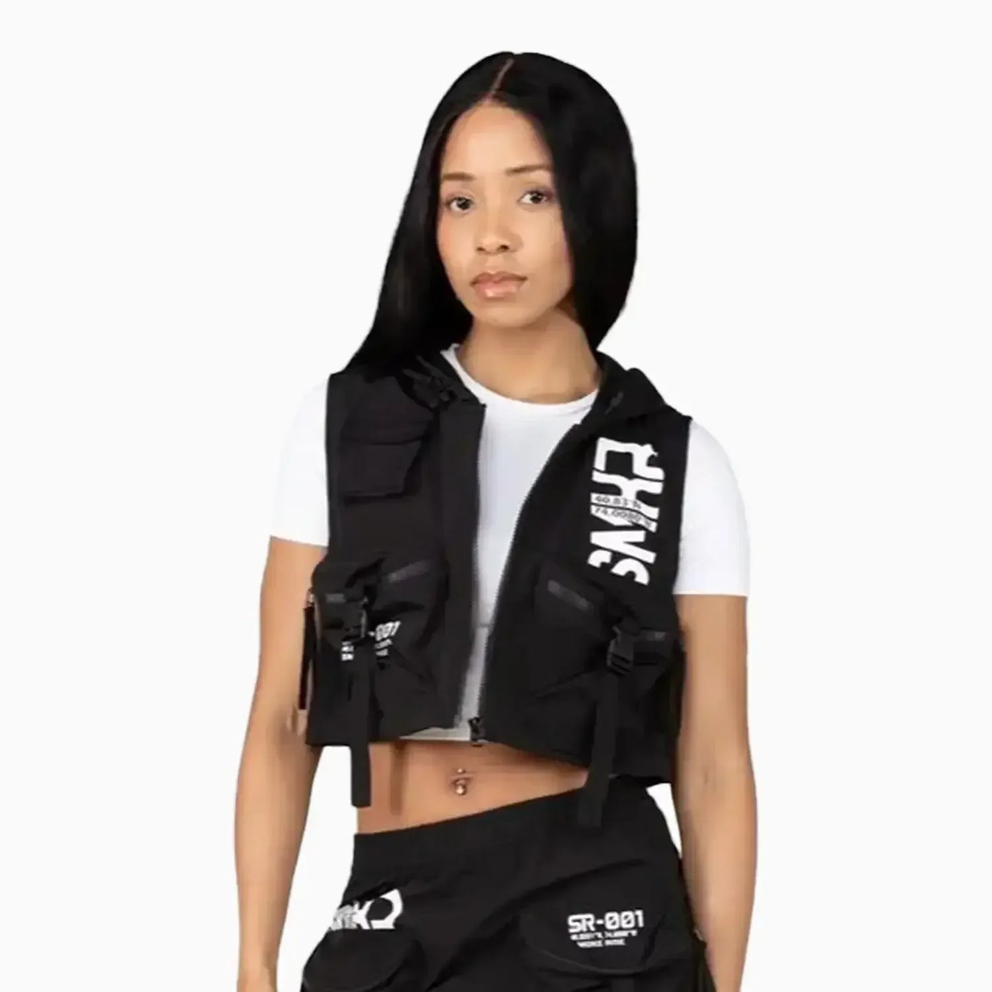 Women's Utility Windbreaker Nylon Printed Outfit