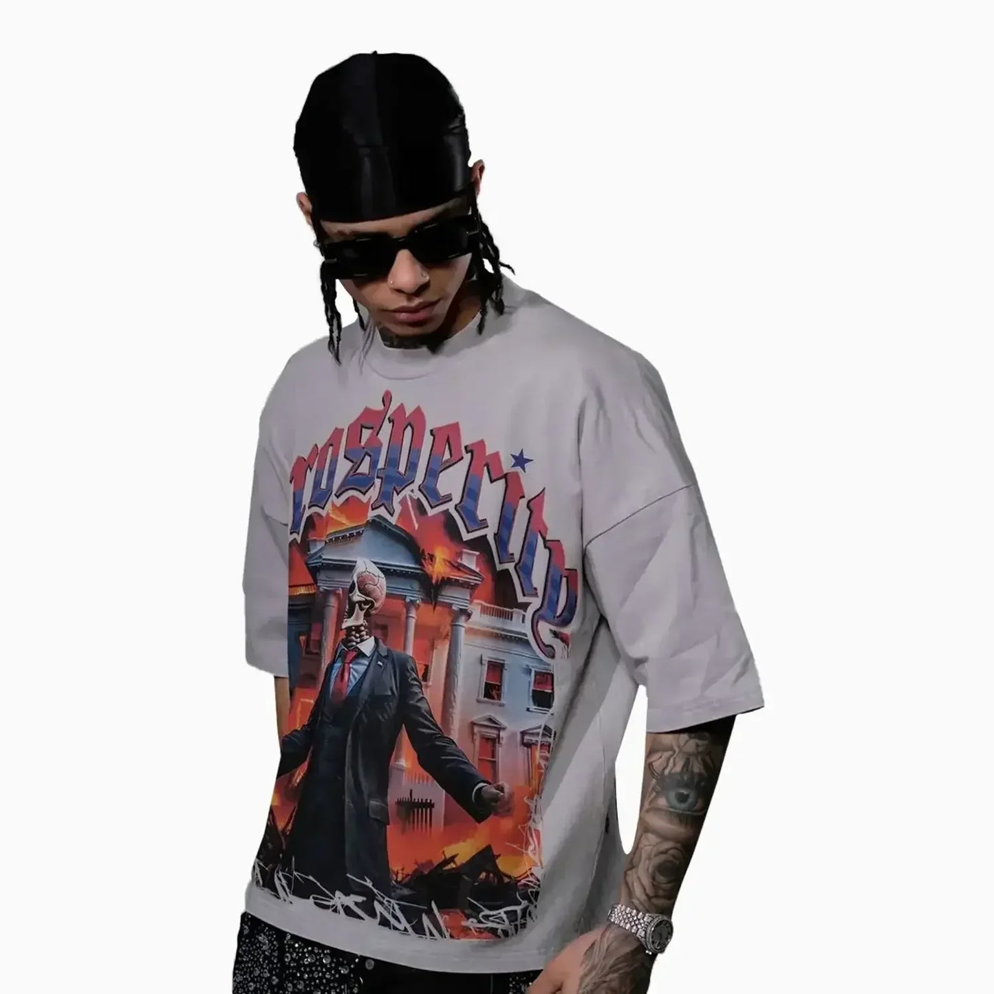 Men's By Any Means Necessary Drop Shoulders T-Shirt