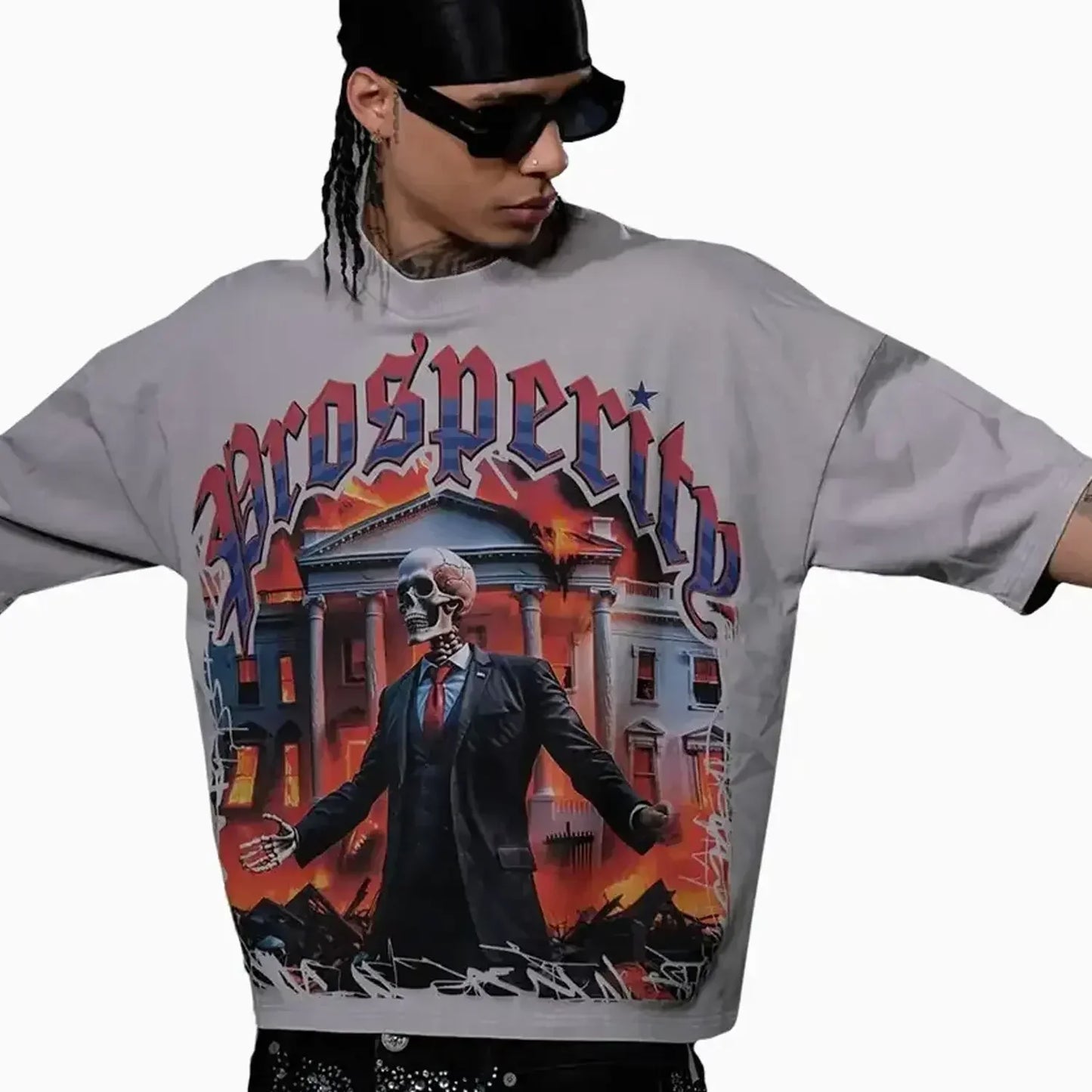 Men's By Any Means Necessary Drop Shoulders T-Shirt