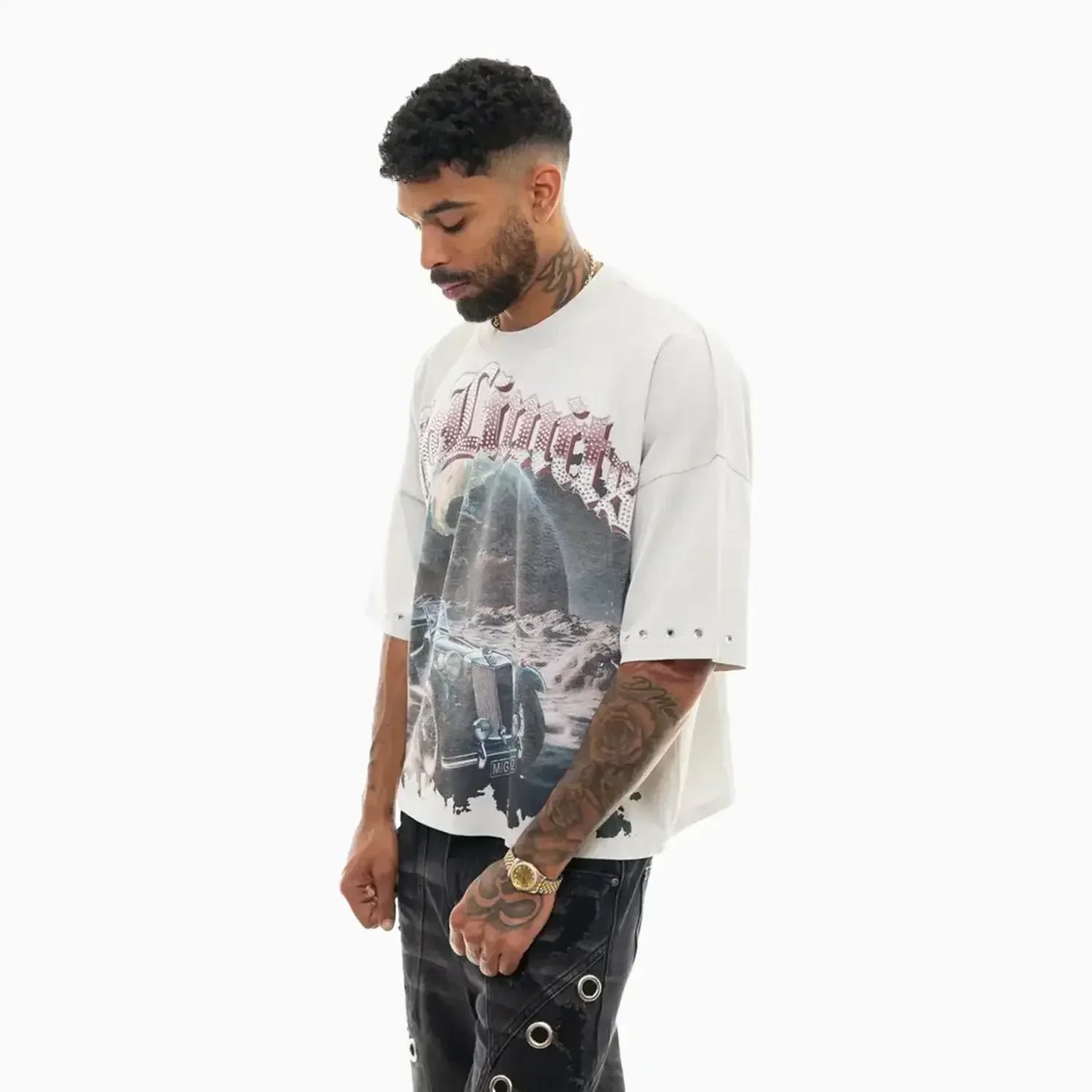 Men's Only Goals Oversized Graphic T-Shirt