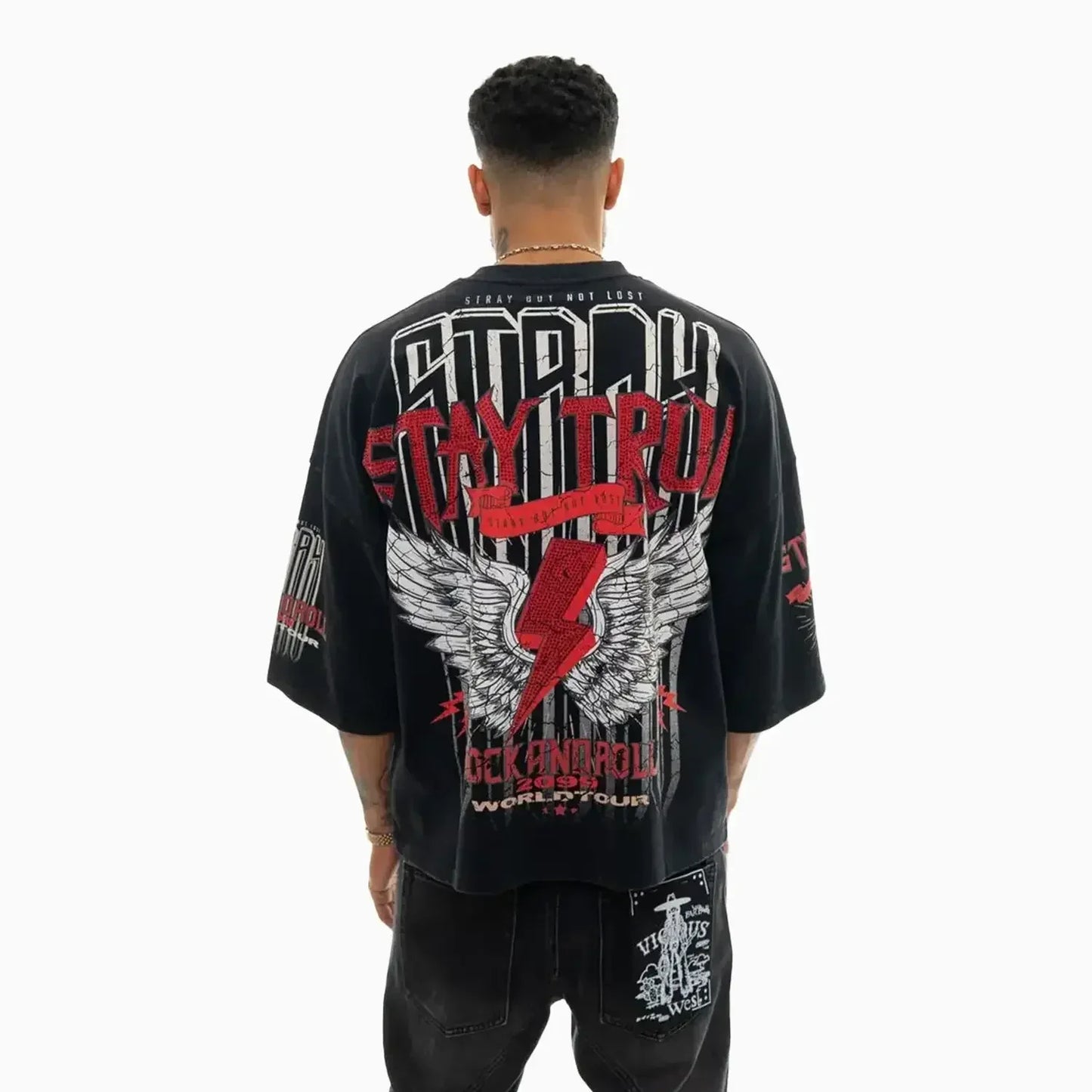 Men's Rock and Roller 2099 World Tour Oversized Graphic T-Shirt