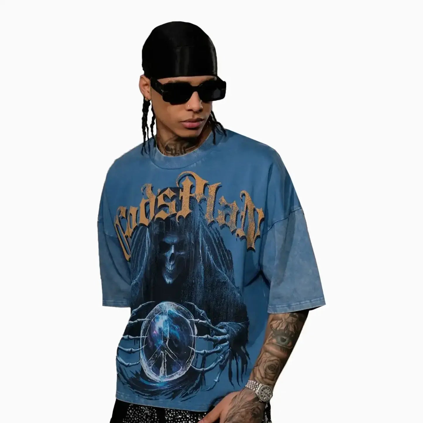 Men's Wide Crop Fit Drop Shoulders T-Shirt