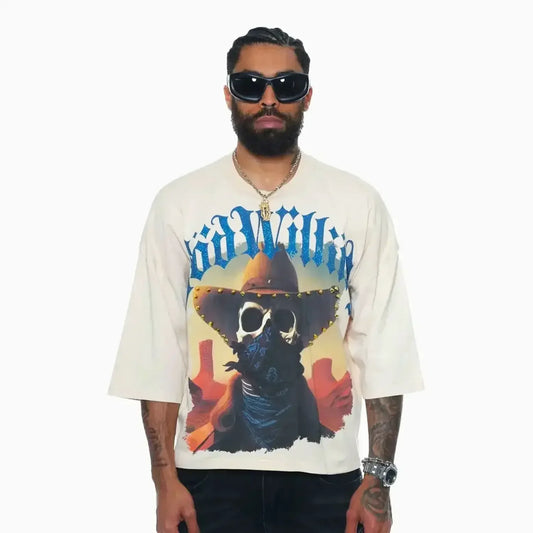 Men's Wide Crop Fit Short Sleeve T-Shirt