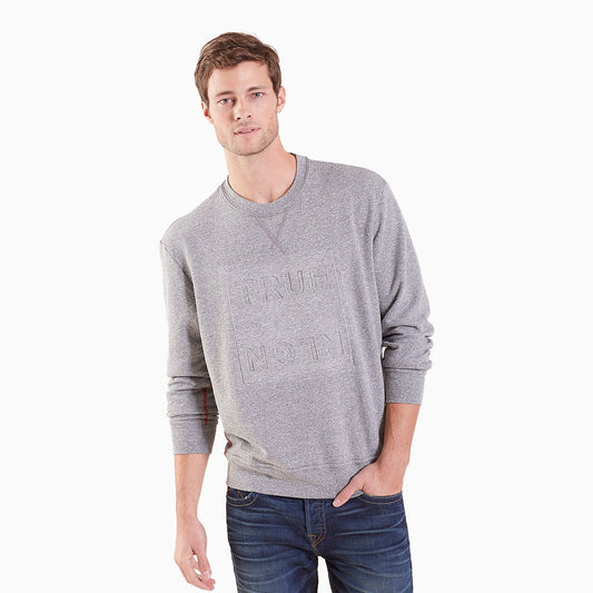 Men's Debossed Logo Double Knit Sweatshirt