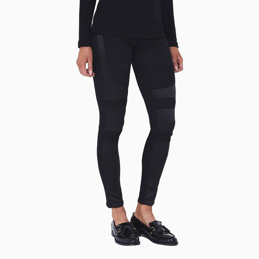 Women's Runway Moto Jean Legging in Black River