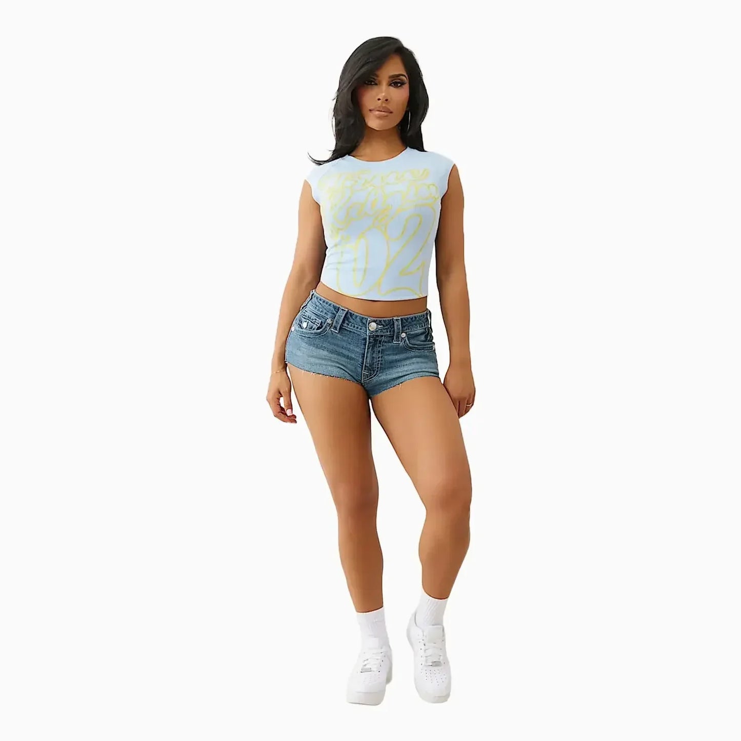 Women's Sporty Raglan Ribbed T-Shirt