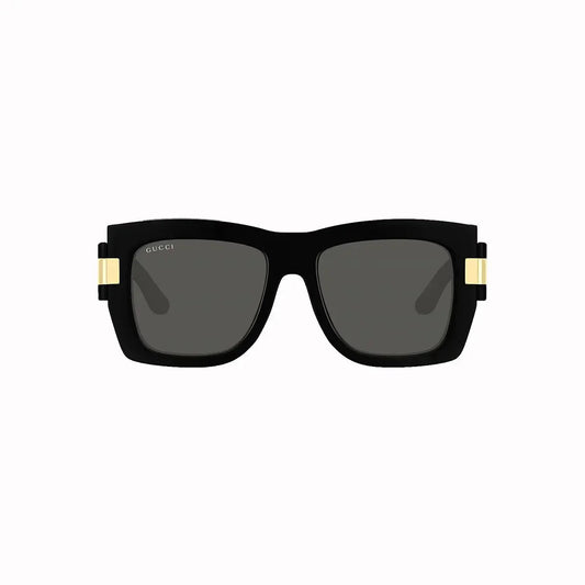 Women's Gucci Shiny Black Rectangular Sunglasses